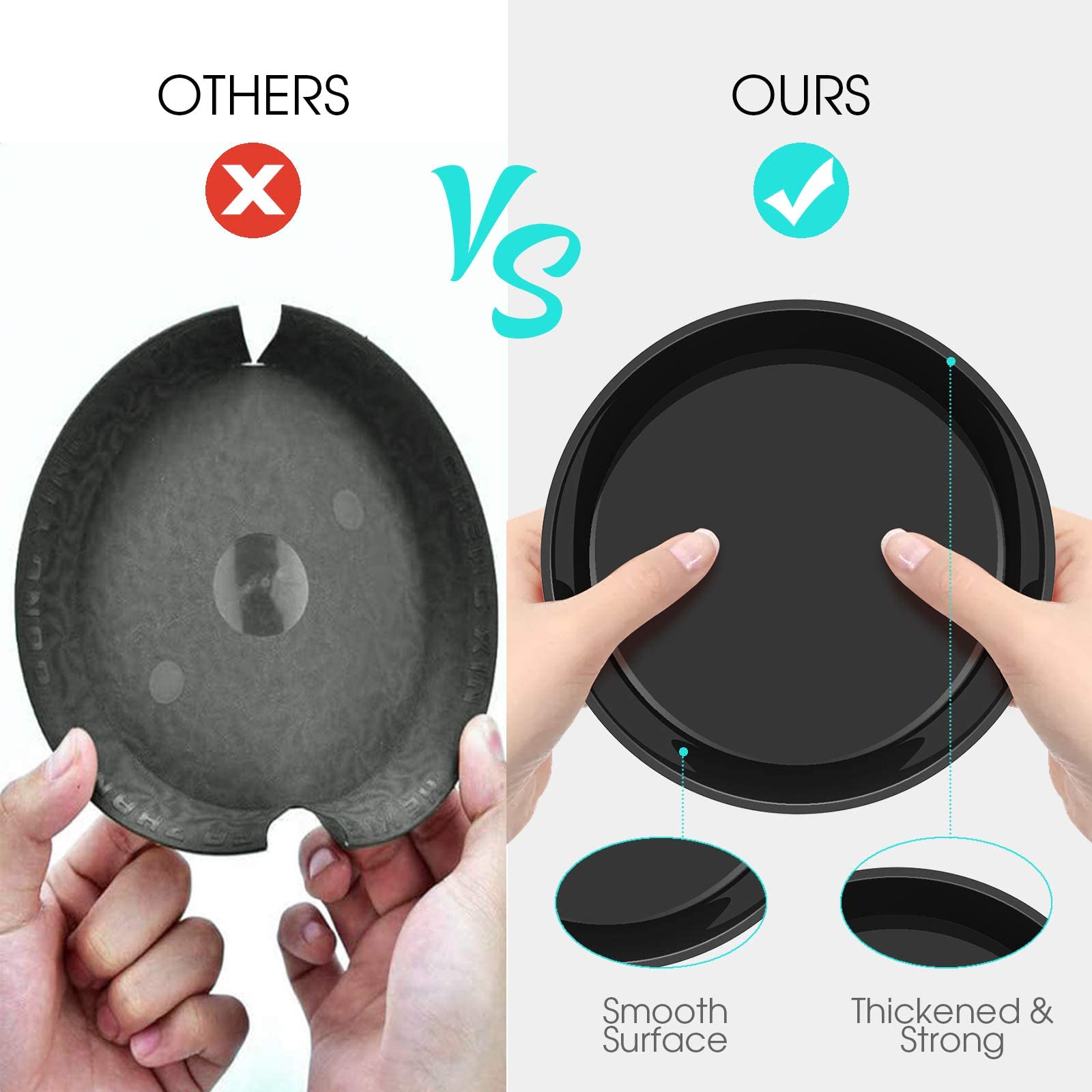 DUNPUTE 16 Inch black plant saucer with plant