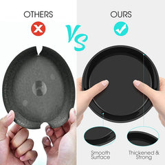 DUNPUTE 22 Inch black plant saucer with flower pot