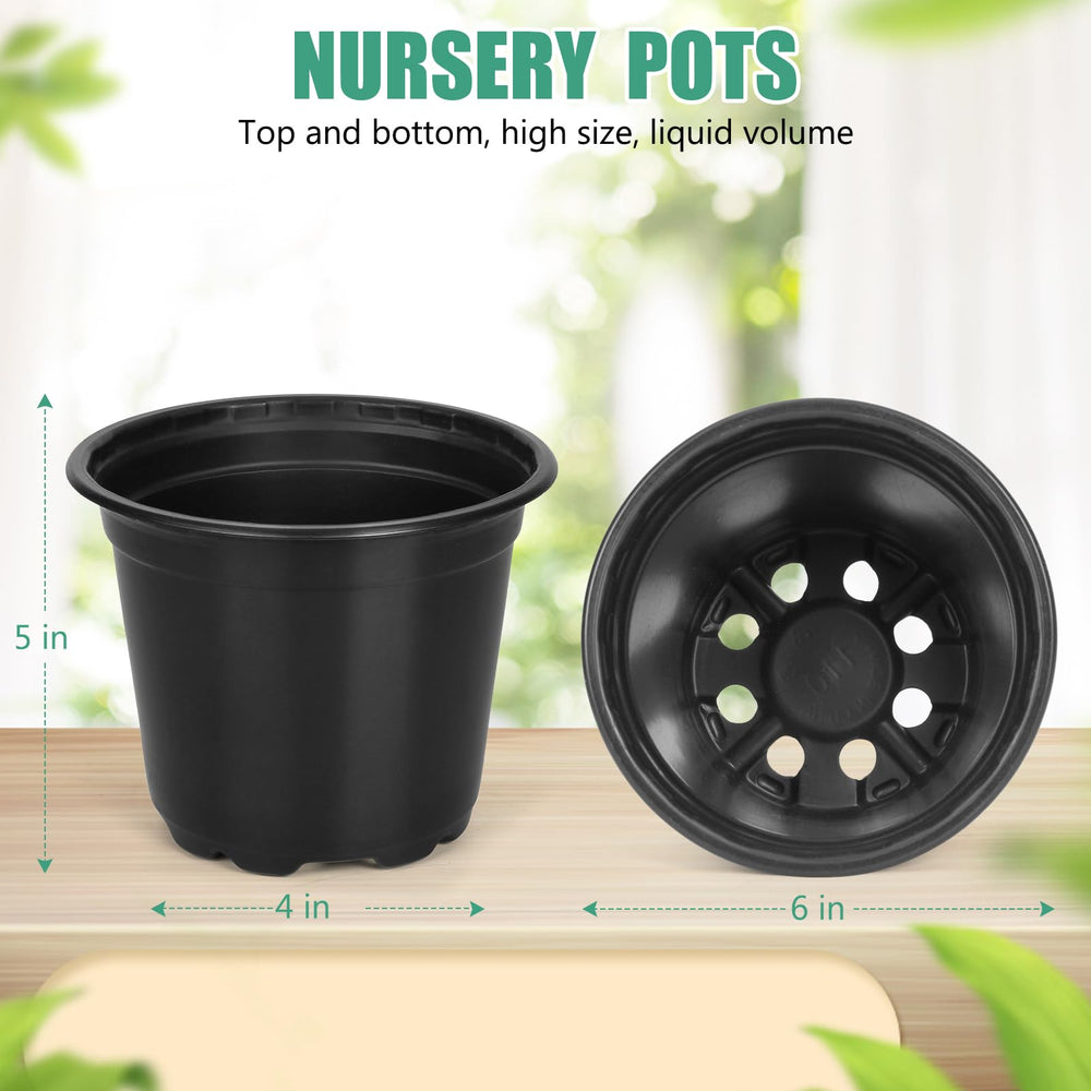 DUNPUTE 6 inch nursery pot with drainage holes