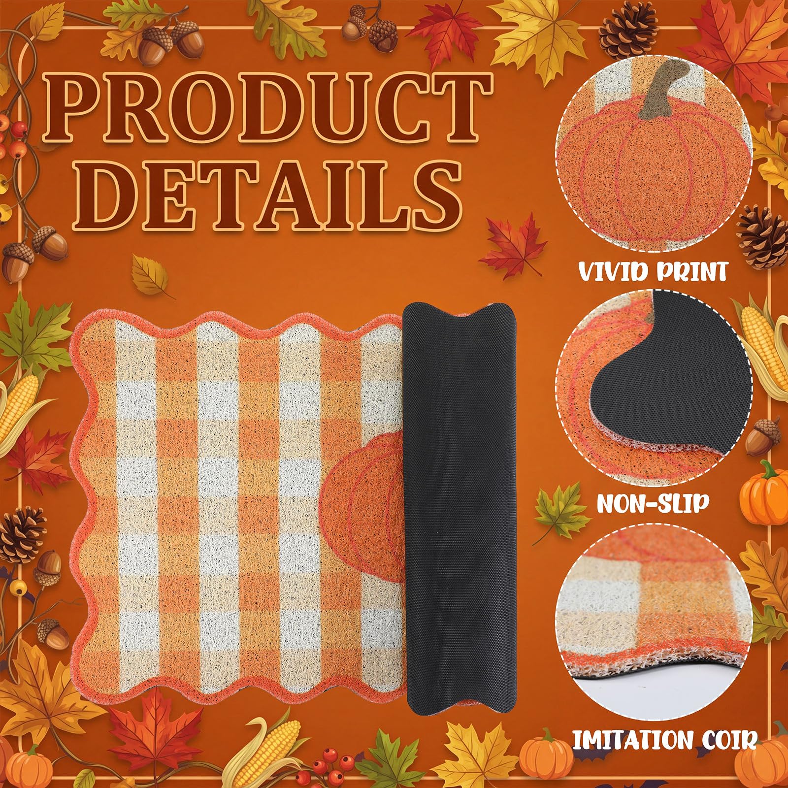 Dunzy Fall Doormat in outdoor setting