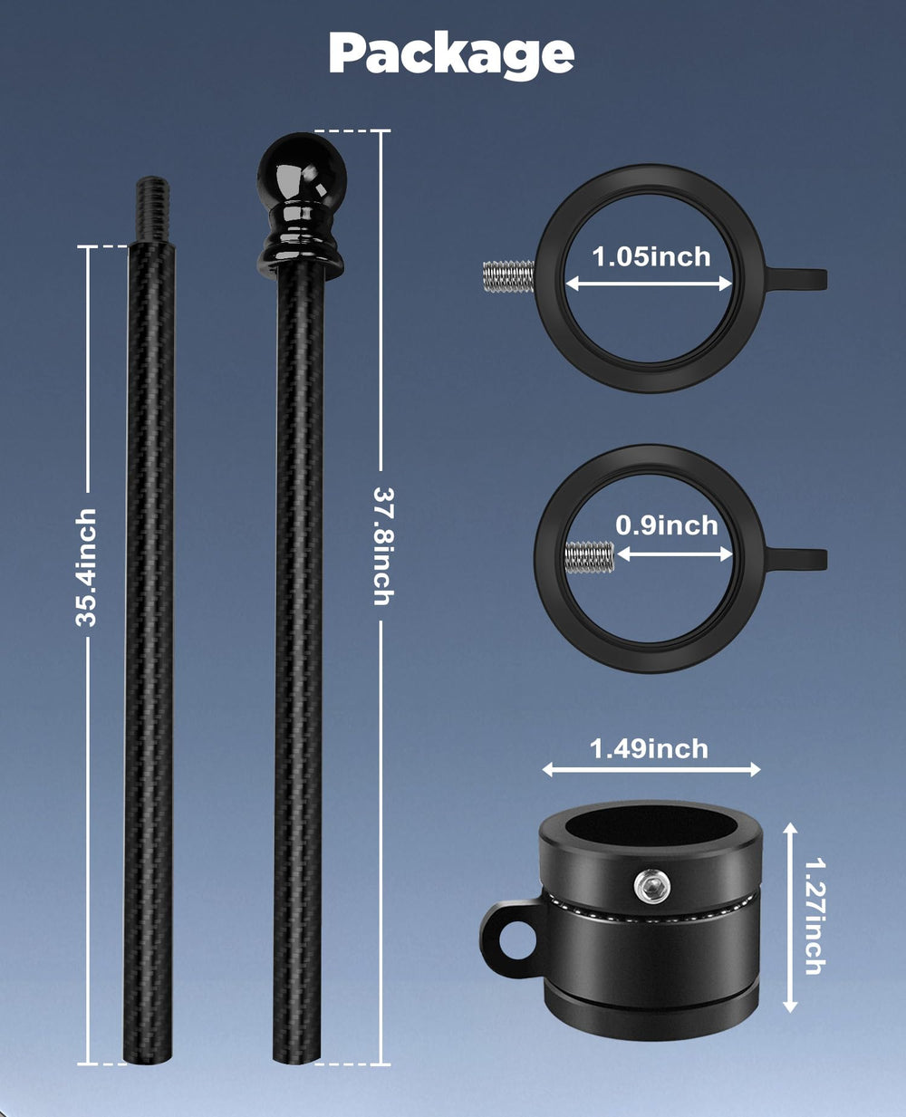 DUPKEV flag pole set with all accessories laid out