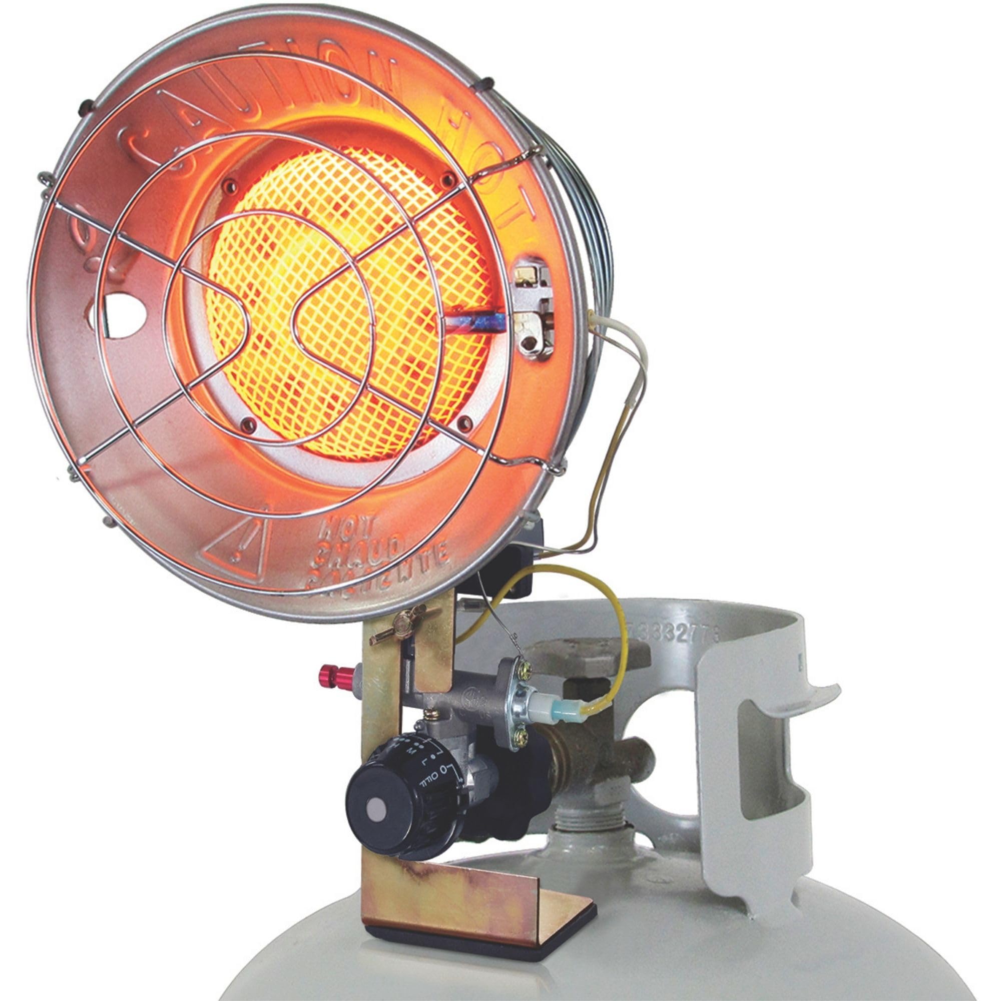 Dura Heat TT-15CSA Tank Top Heater front view with silver finish
