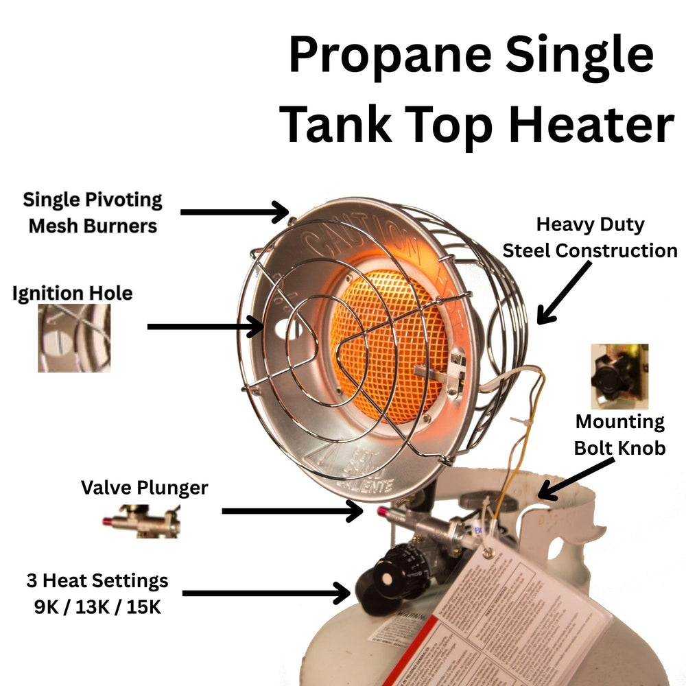 Dura Heat TT-15CSA Tank Top Heater in use at a job site