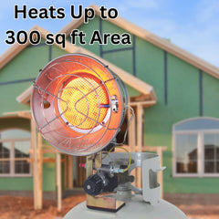 Dura Heat TT-15CSA Tank Top Heater side view showing propane connection