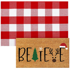 Duraaamo Christmas Doormat featuring festive patterns