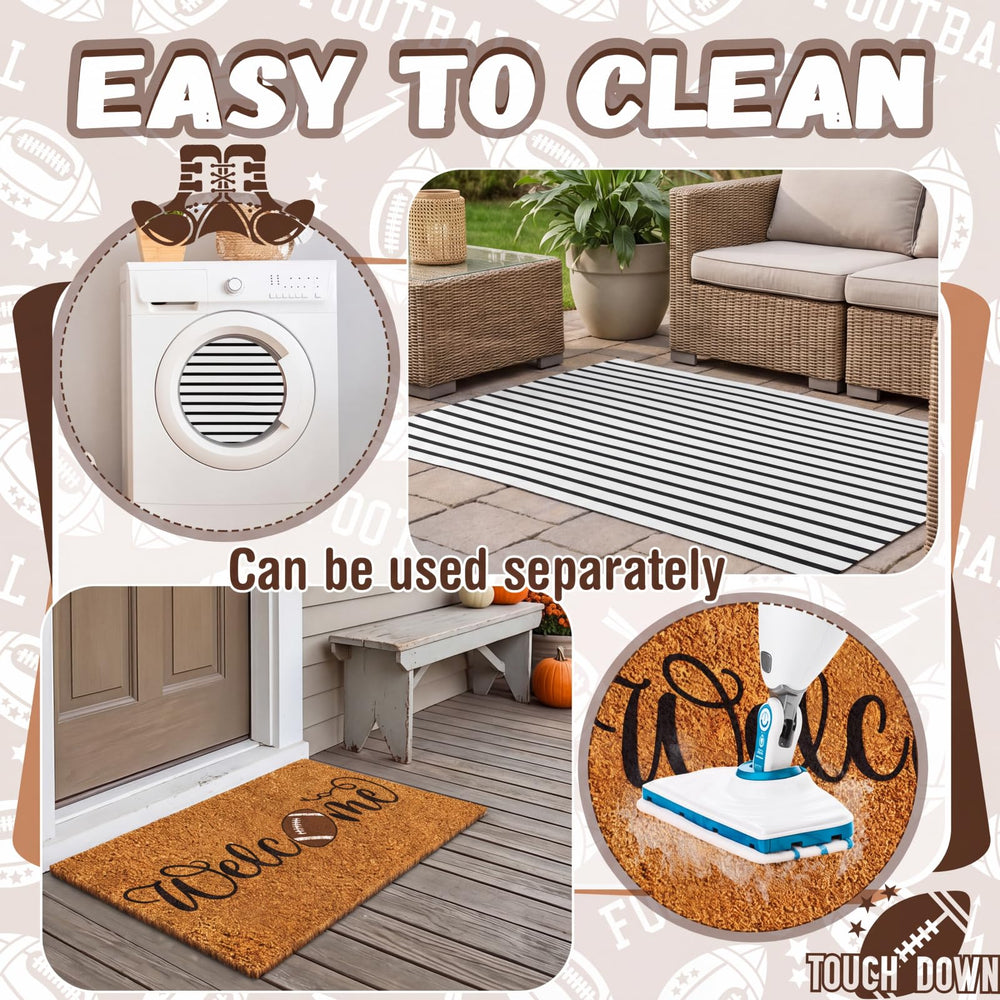 Duraaamo plaid rug in outdoor setting