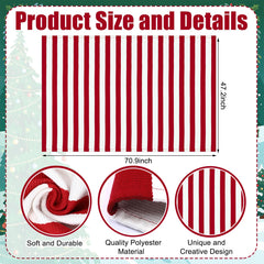 Duraaamo Red and White Striped Rug 4' x 6' on porch