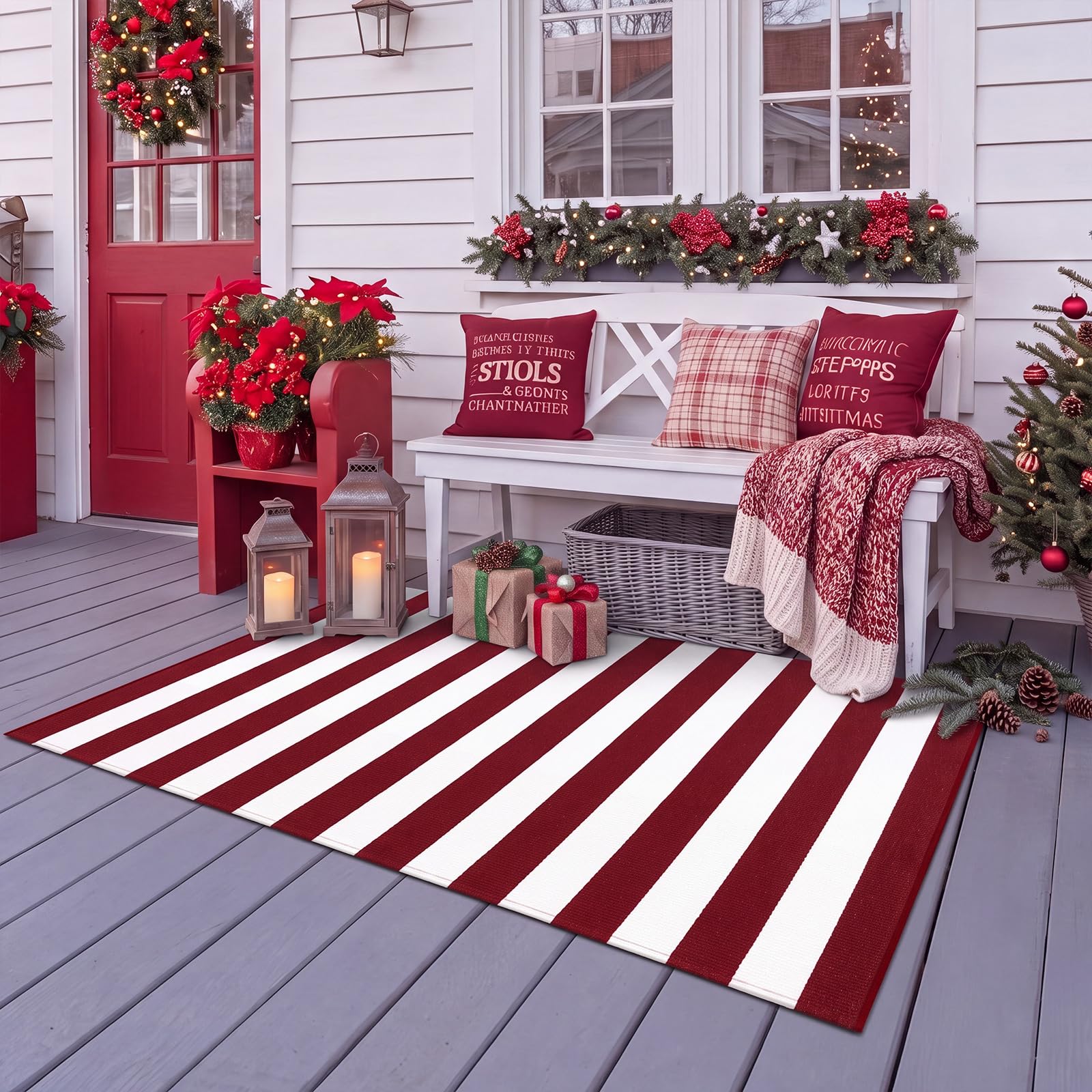 Duraaamo rug in a contemporary outdoor setting