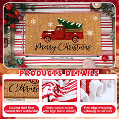 Duraaamo striped outdoor rug in red and white