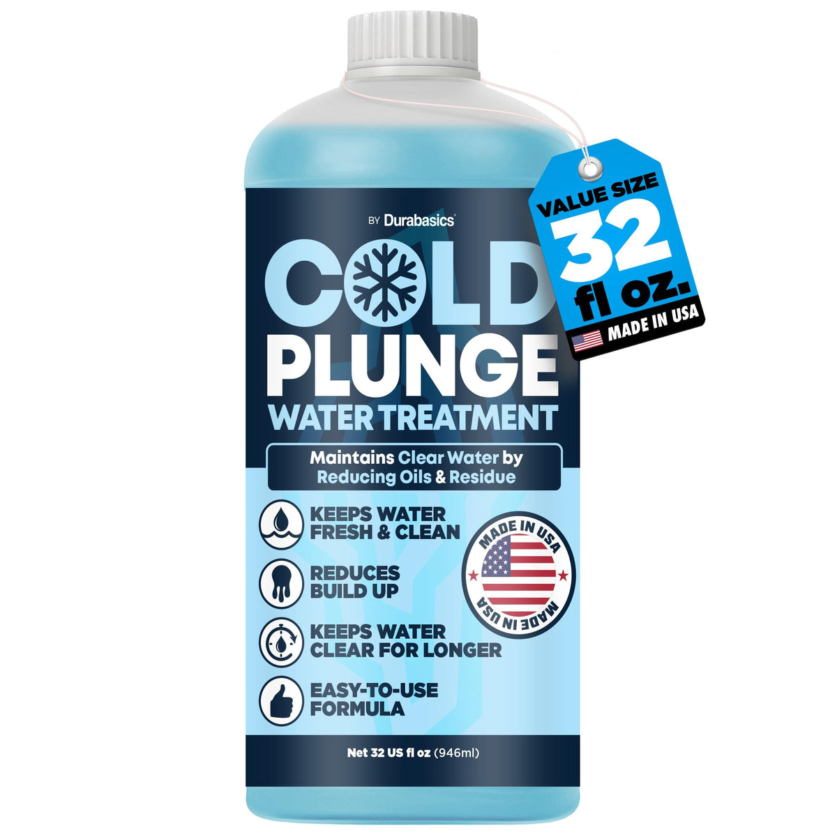 Durabasics Cold Plunge Water 32 oz front view