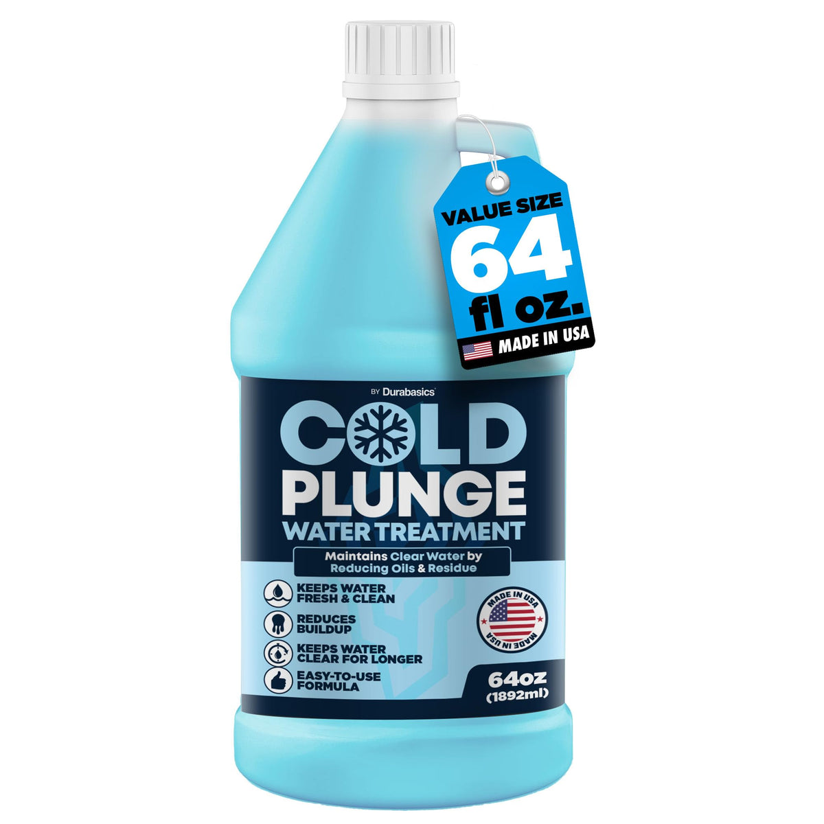 Durabasics Cold Plunge Water 64 oz bottle front view