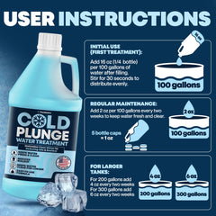 Durabasics Cold Plunge Water 64 oz in a cold plunge setup