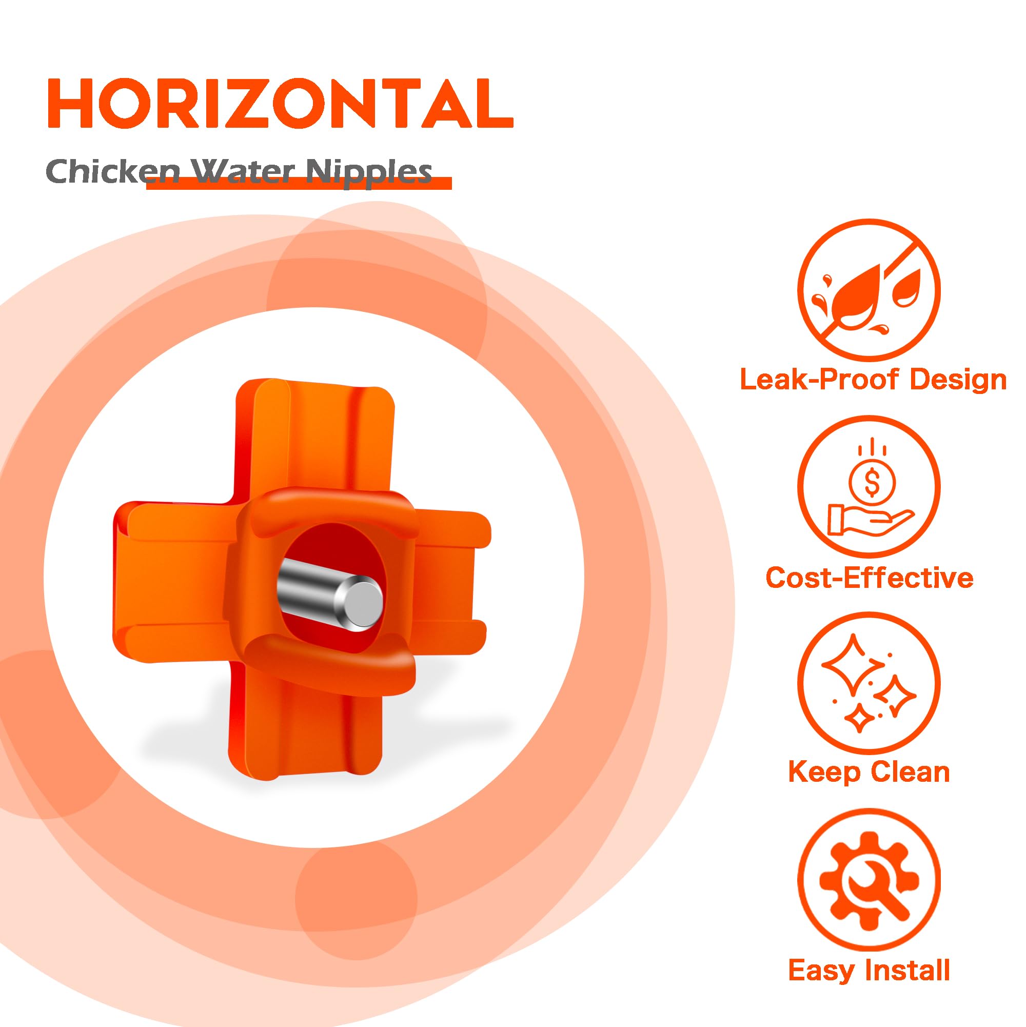 Durable ABS plastic Eggluuz chicken water nipple