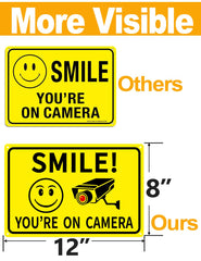 Durable aluminum construction of Giftape surveillance sign
