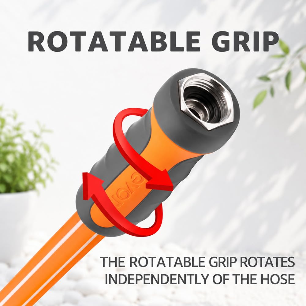 Durable aluminum fittings on FEVONE garden hose