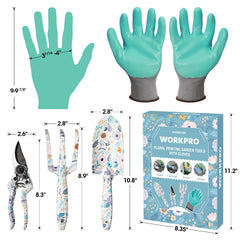 Durable aluminum garden tools with floral pattern design