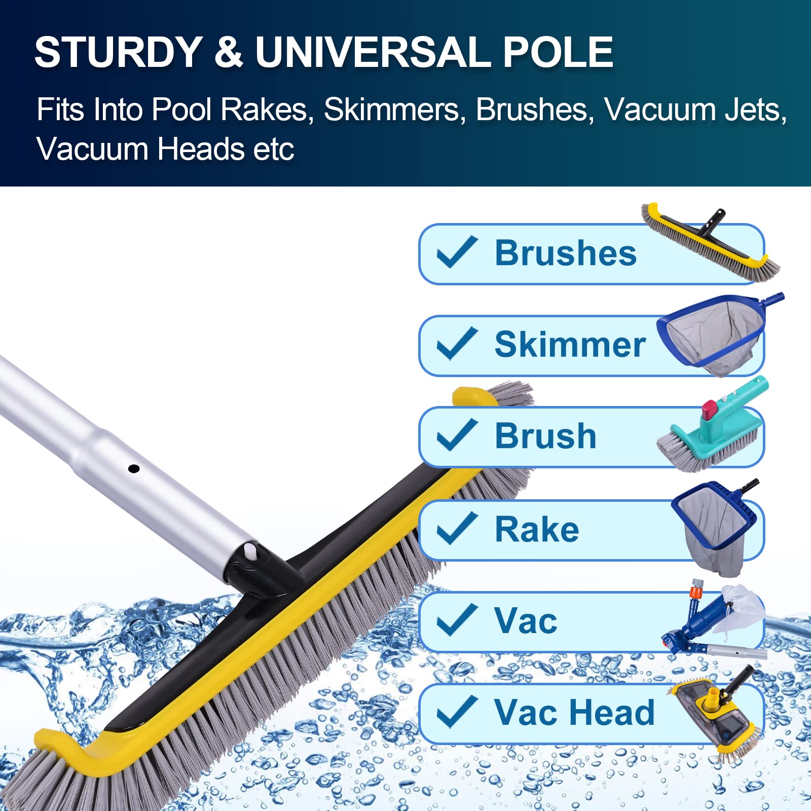 Durable aluminum pole with anodized finish