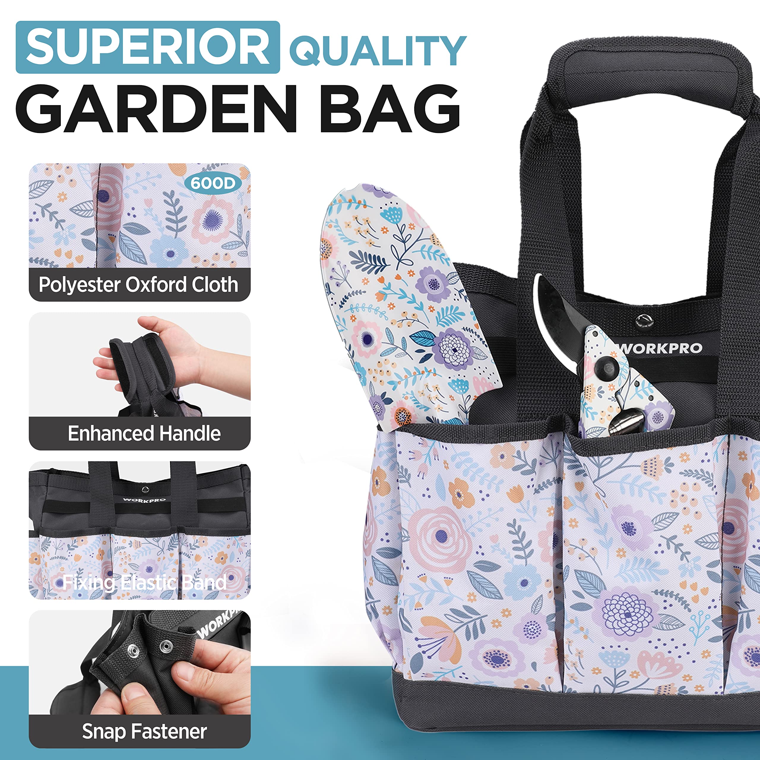 Durable garden gloves included in WORKPRO Garden Tool Set