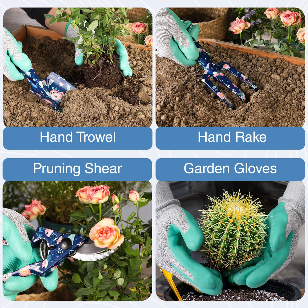Durable garden gloves included in WORKPRO tool set
