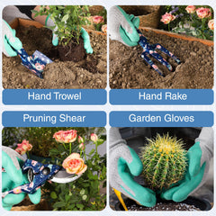 Durable garden gloves included in WORKPRO tool set