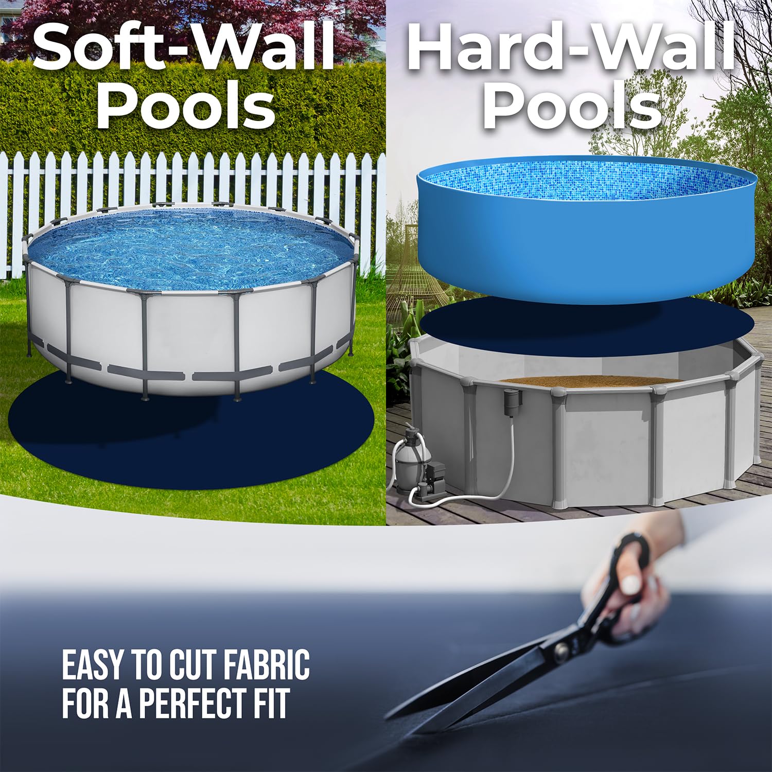 Durable geotextile material of pool liner pad