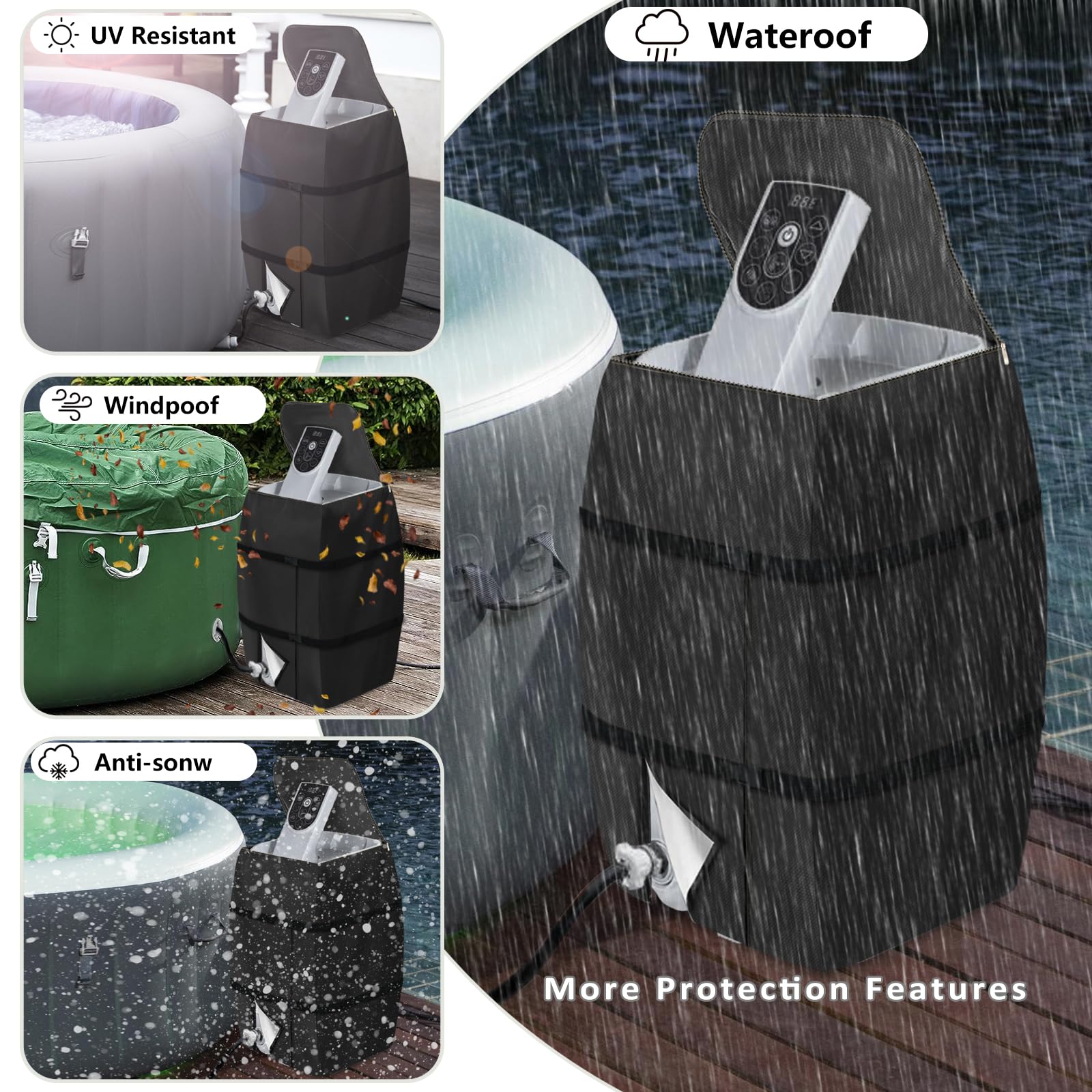 Durable Hadisi hot tub pump cover made from 600D oxford cloth