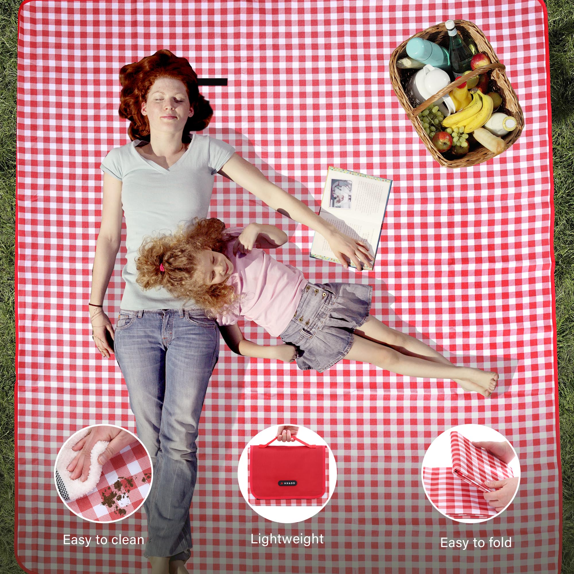 Durable material of HX&OD Outdoor Picnic Blanket