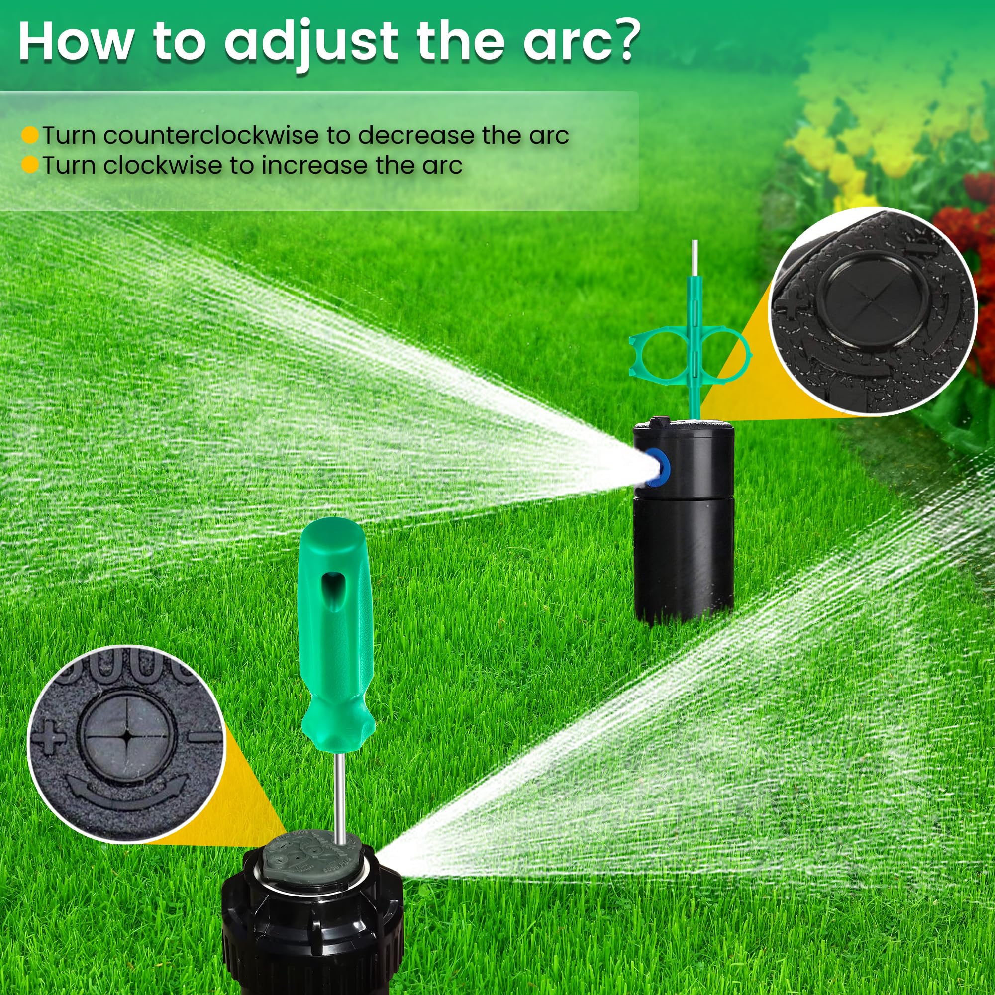 Durable metal construction of Gulfmew sprinkler tools