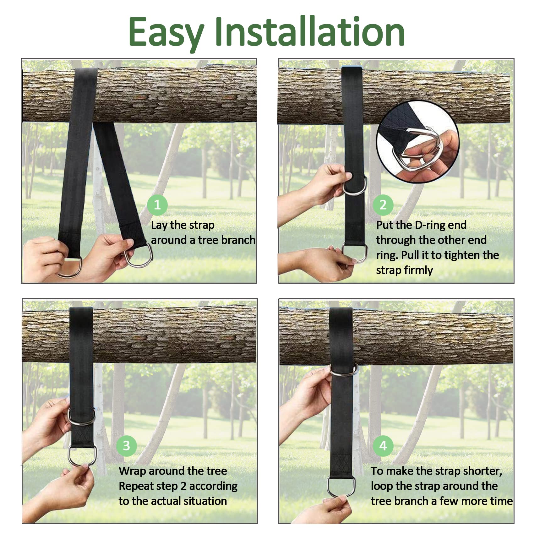Durable nylon material of Werflyto swing straps
