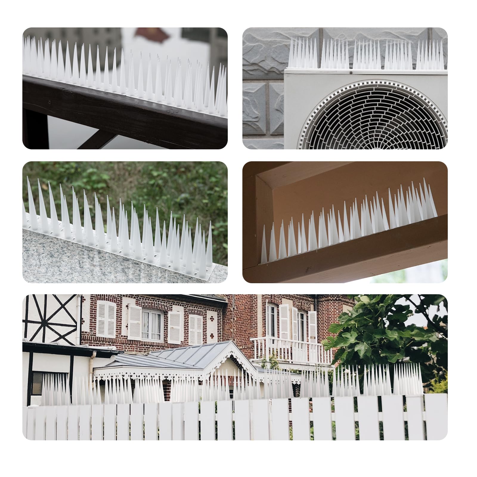 Durable OFFO Bird Spikes in frosted white colour