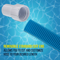 Durable PE construction of U.S. Pool Supply vacuum hose