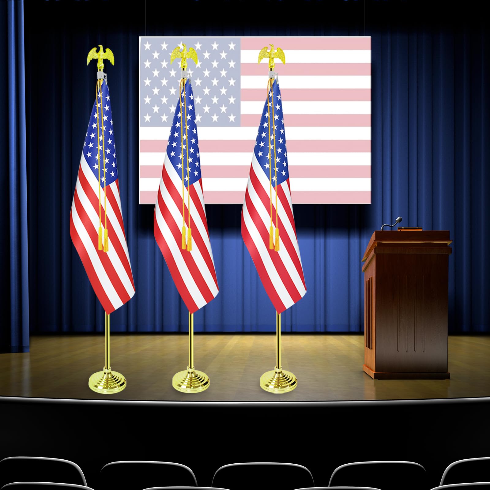 Durable plastic base for SCZS indoor flagpole