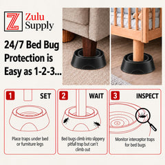 Durable plastic construction of Z Zulu Supply Bed Bug Interceptors