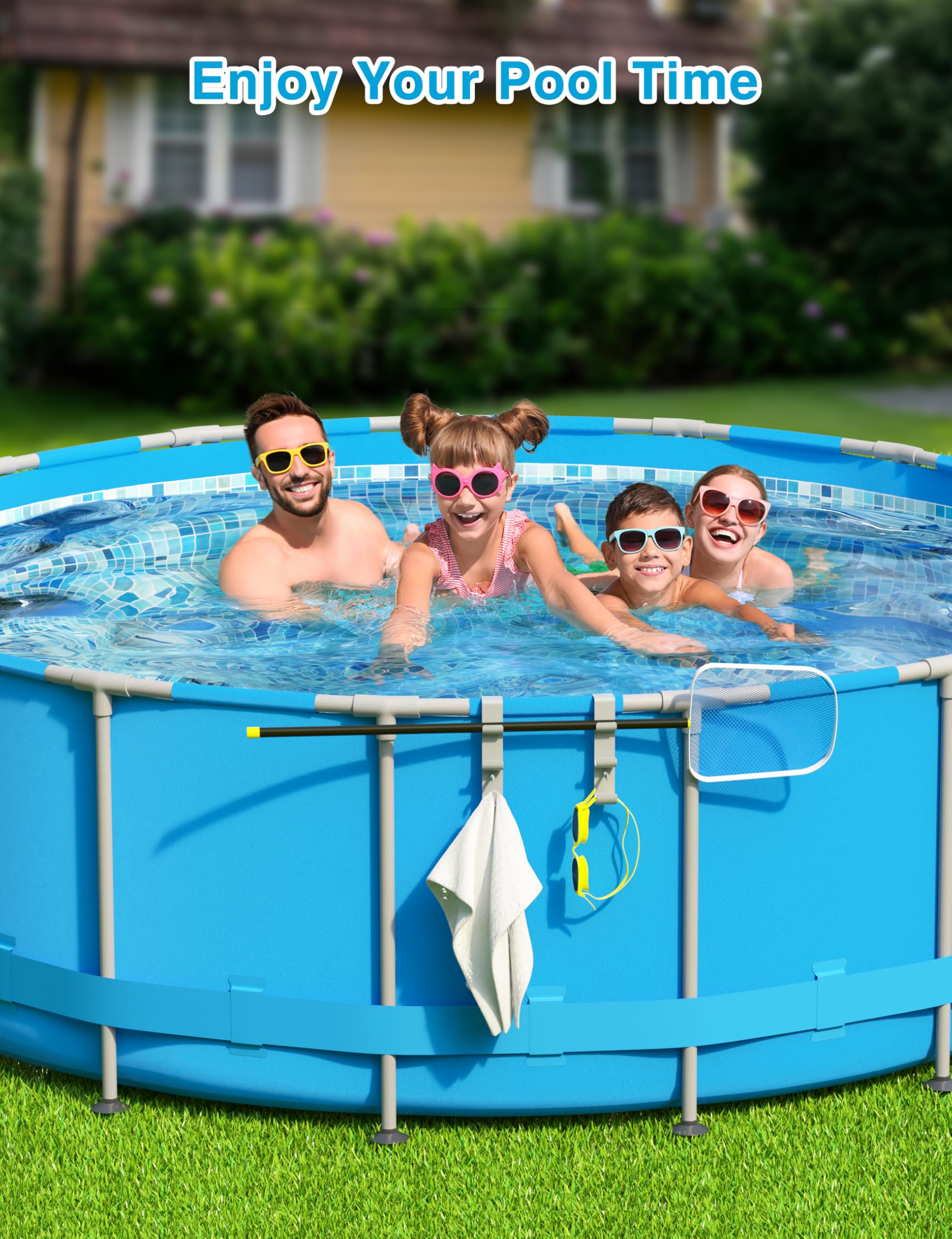 Durable plastic material of the POOLHOUR Pool Pole Hanger
