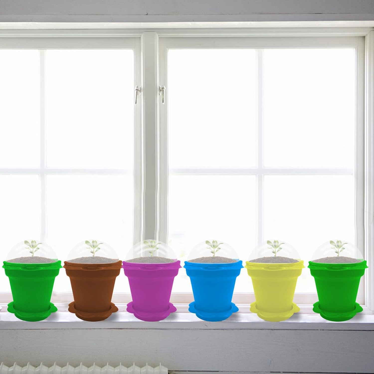 Durable plastic nursery pots for indoor gardening