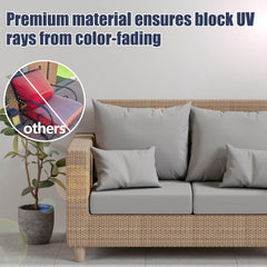 Durable polyester cushion cover with elastic strap