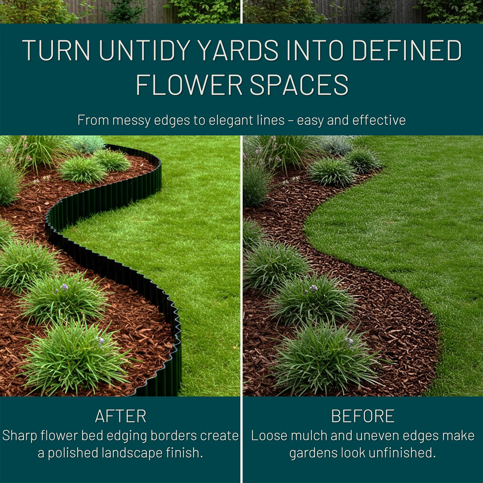 Durable powder-coated steel STIRLINGEAR garden edging