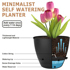 Durable QRRICA plastic pot designed for indoor and outdoor use