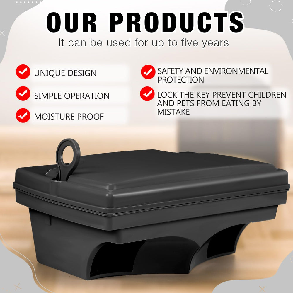 Durable Qualirey Rat Bait Station in black