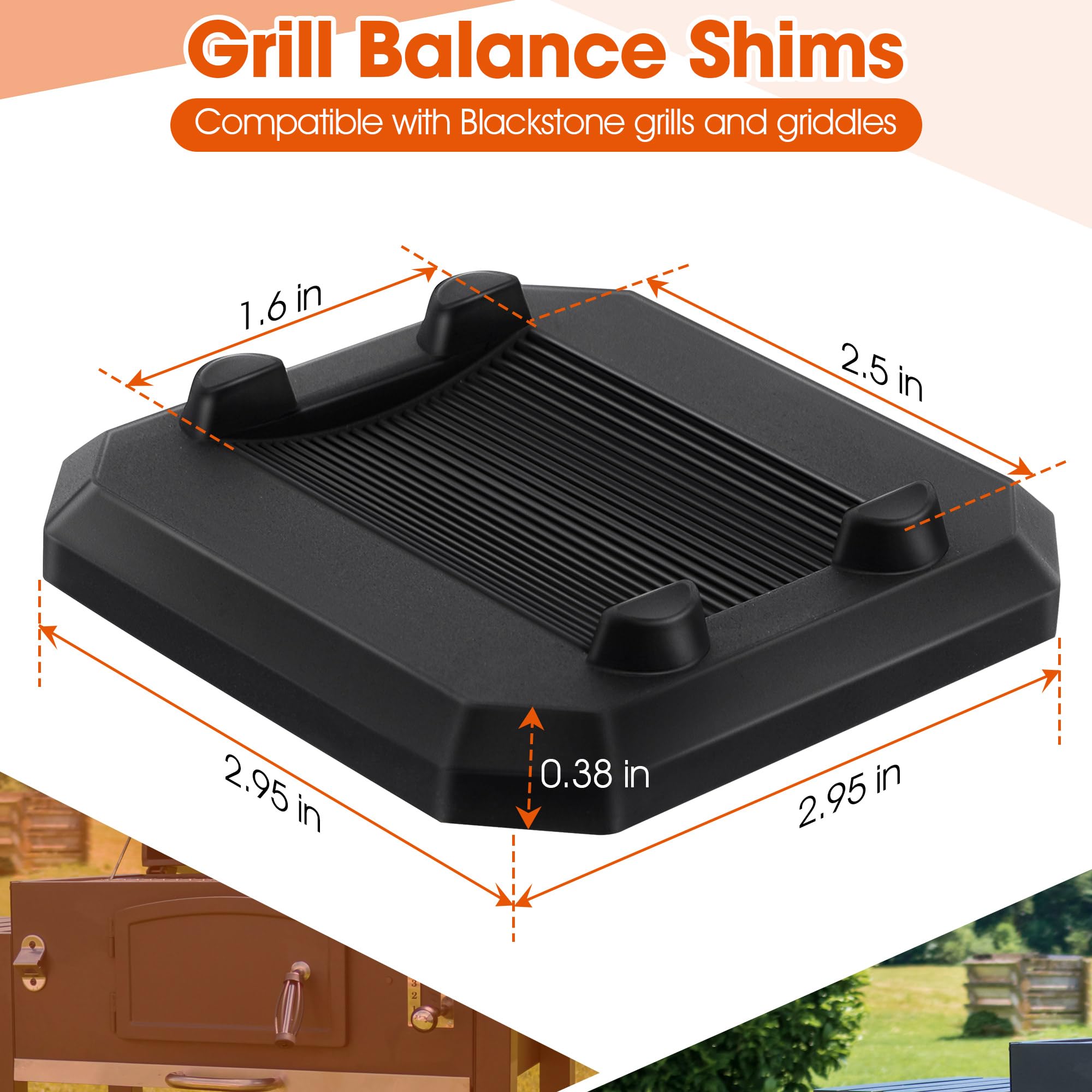 Durable rubber construction of ElectricWise grill shims