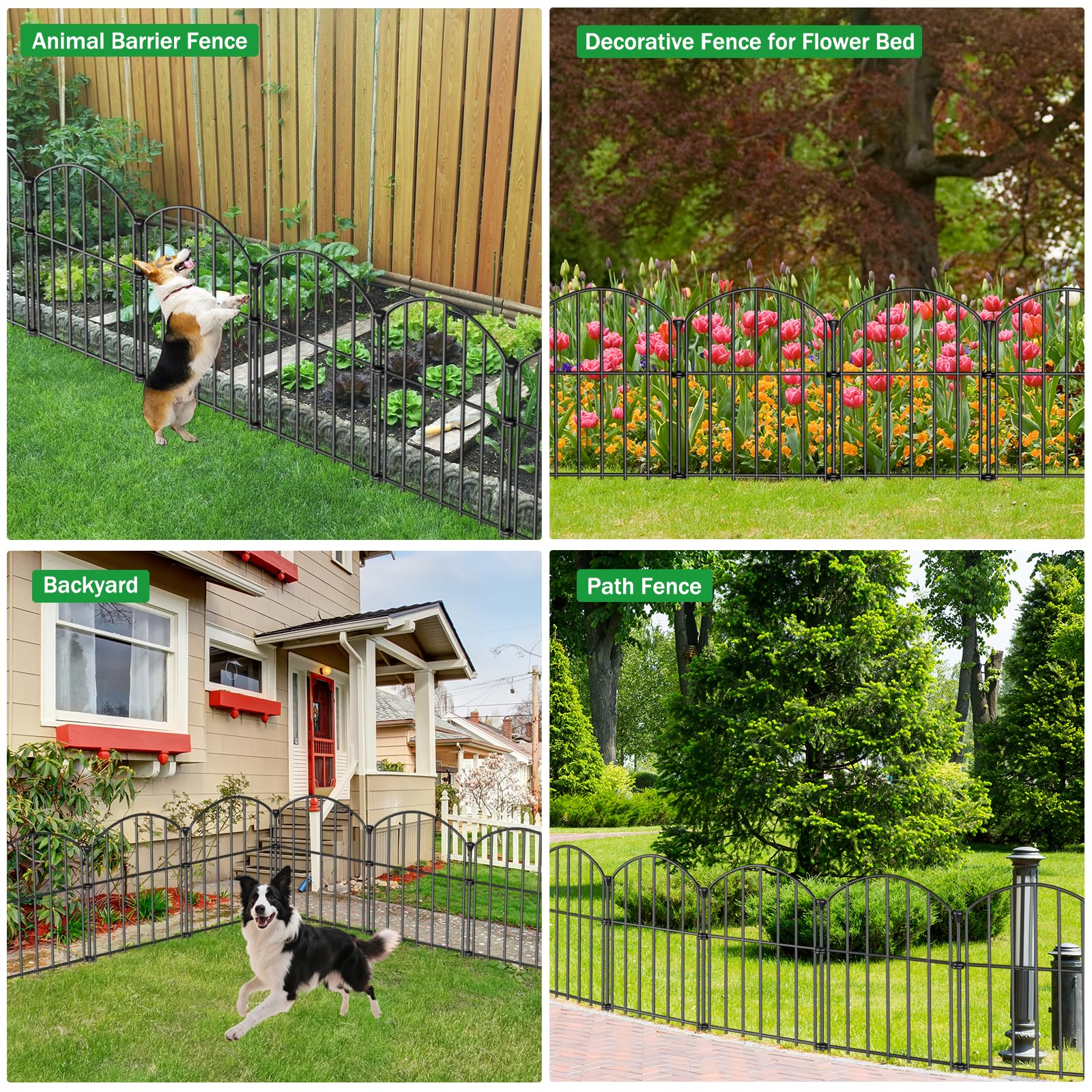 Durable rust-resistant coating on JUNYAO garden fence