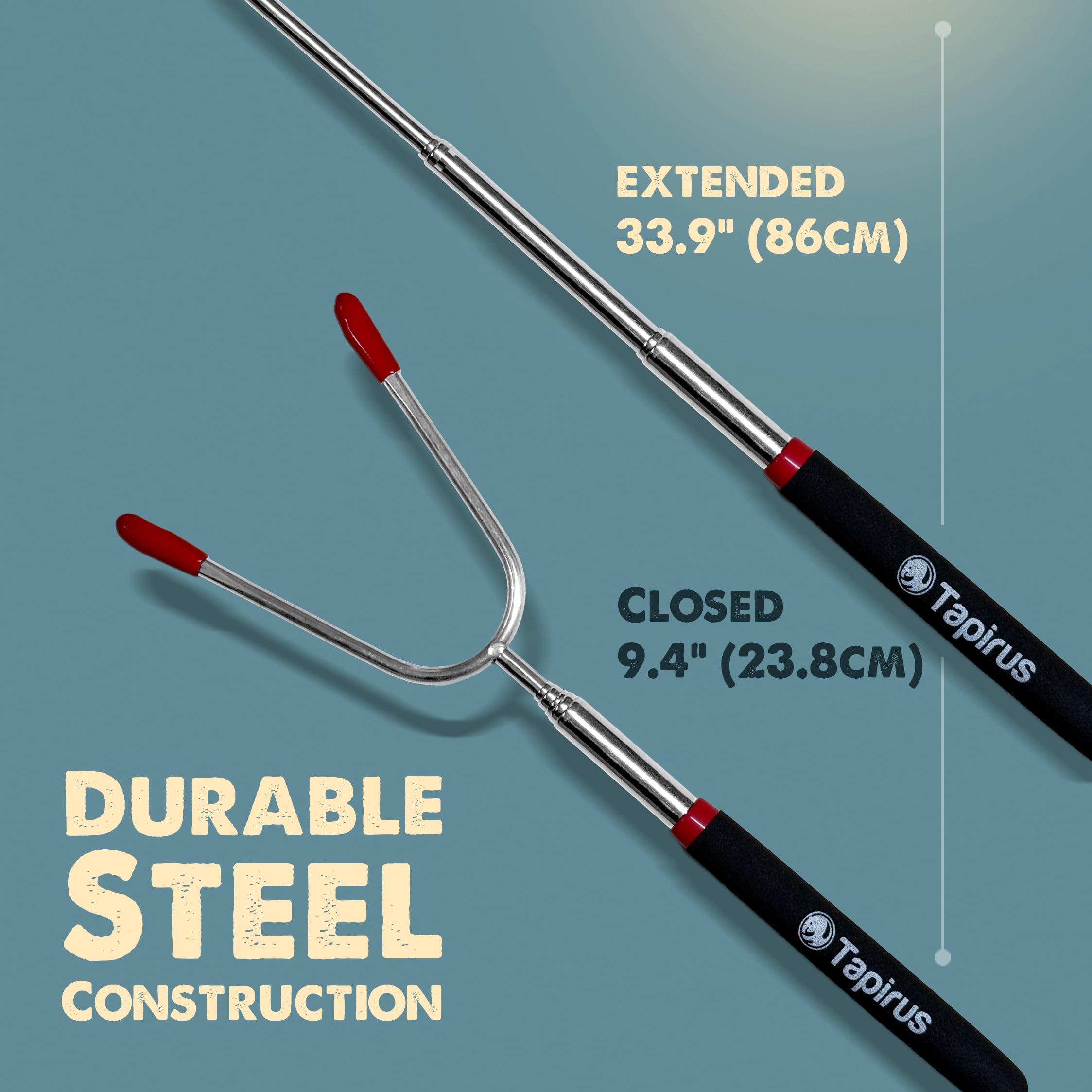 Durable stainless steel construction of Tapirus Roasting Stick