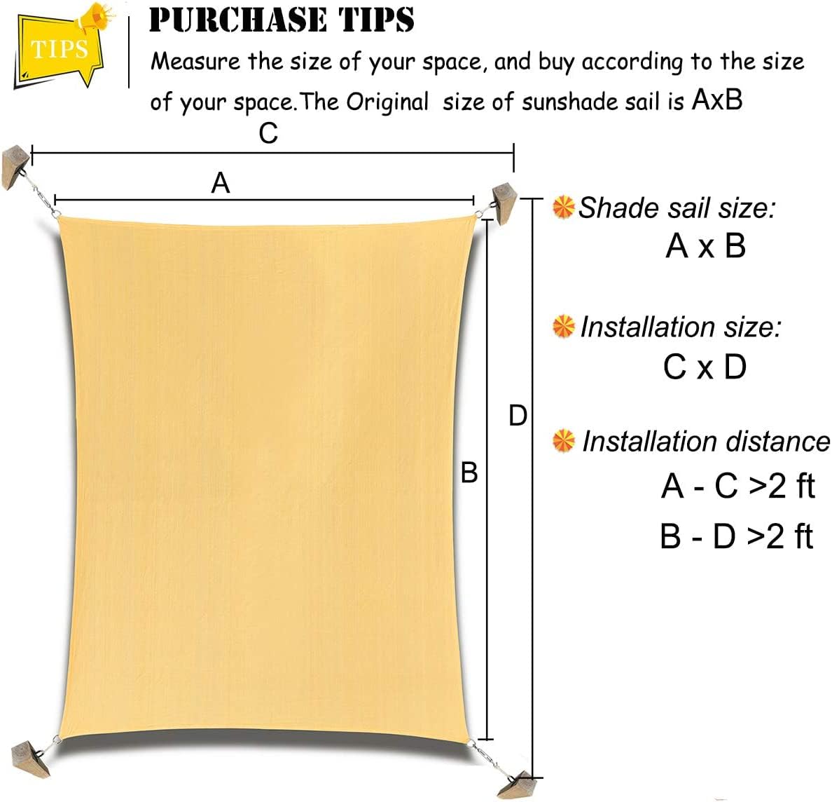 Durable stainless steel D-ring of the COCONUT shade sail