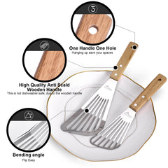 Durable stainless steel head of HOTEC spatula