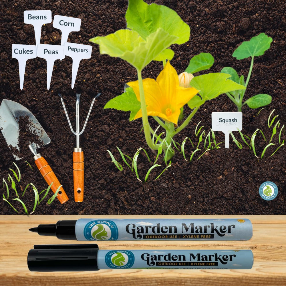 Durable T-Type plastic garden labels outdoors