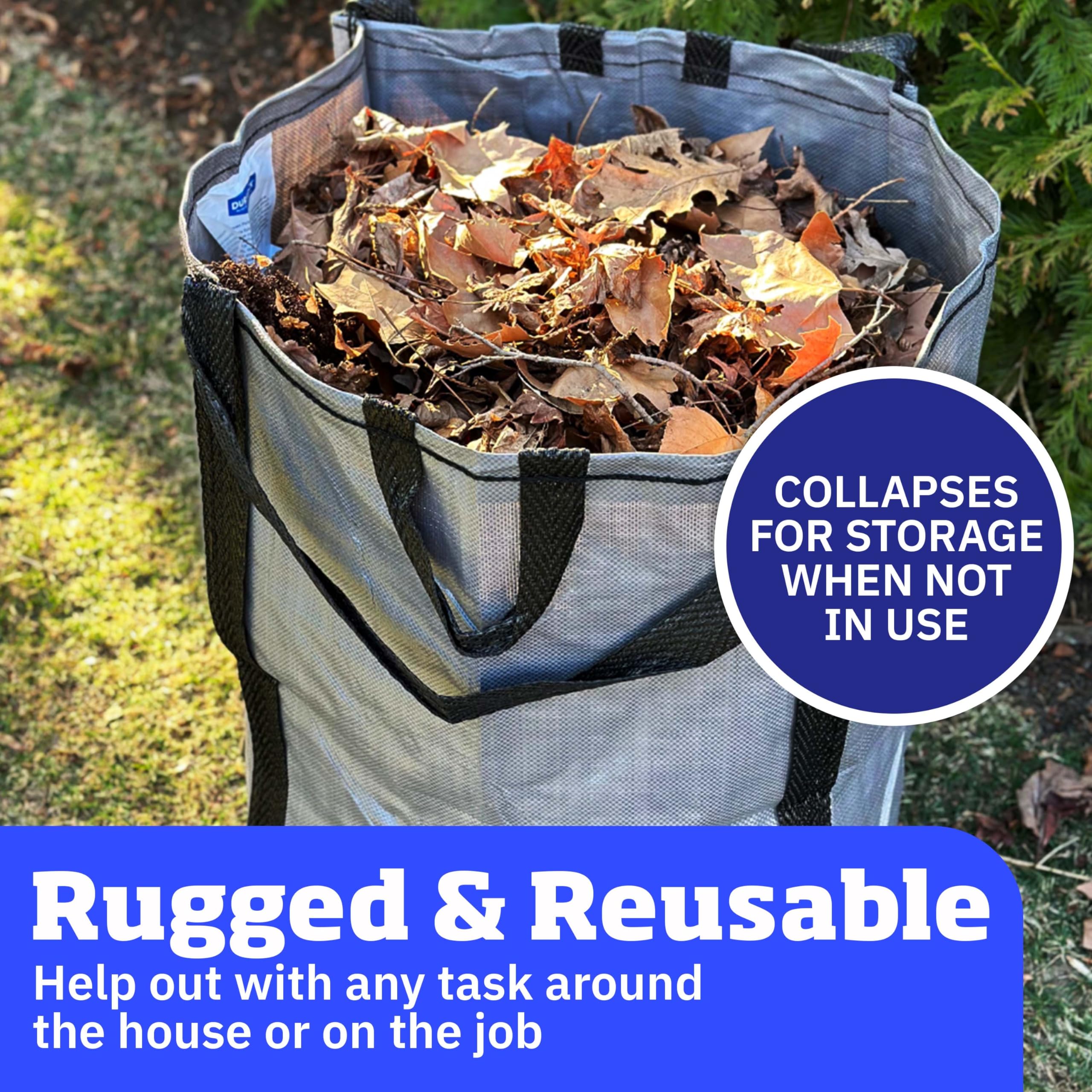 DURASACK Heavy Duty Home and Yard Bag, collapsed for storage