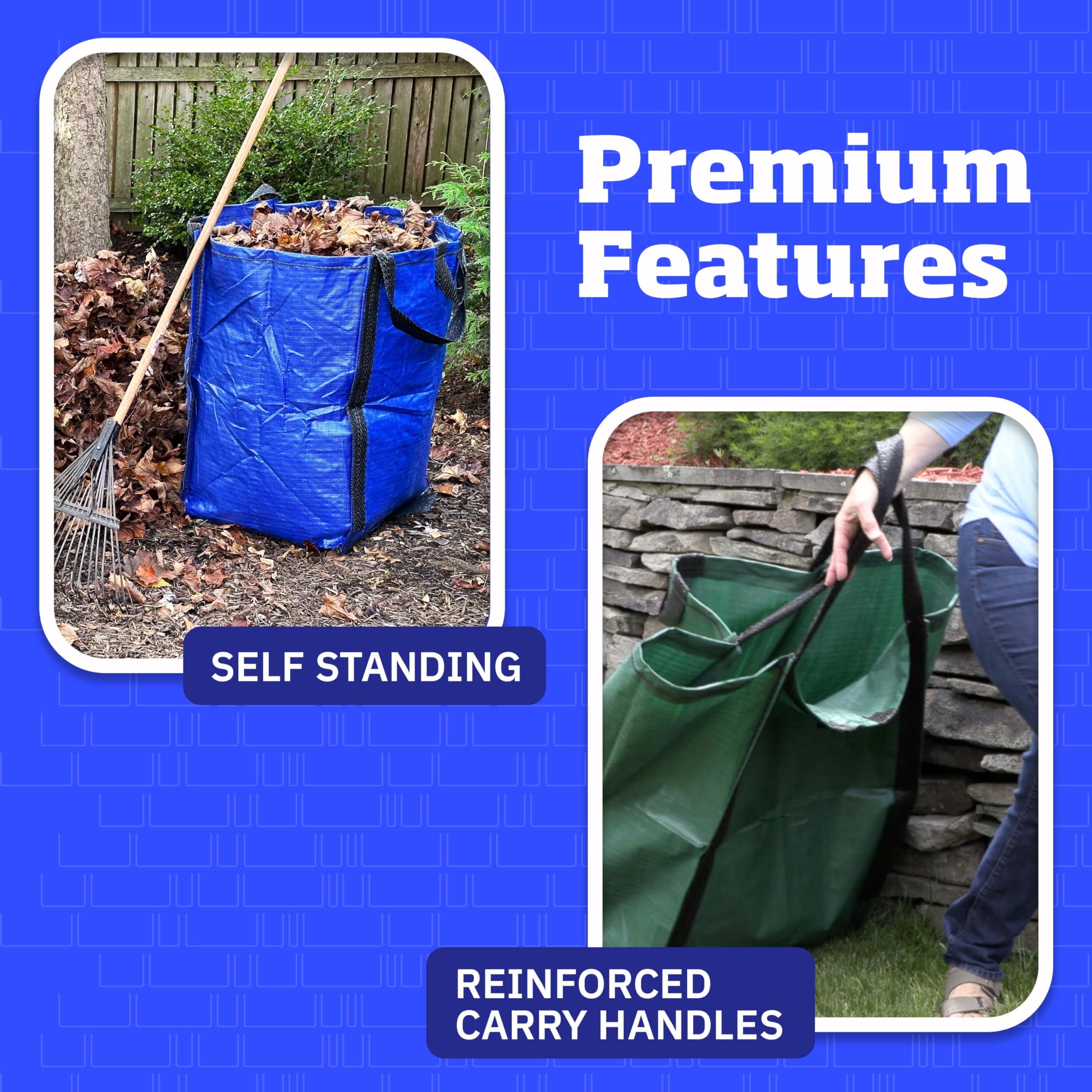 DURASACK Heavy Duty Home and Yard Bag, collapsed for storage