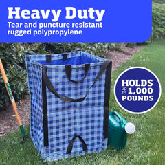 DURASACK Heavy Duty Home and Yard Bag side view with handles