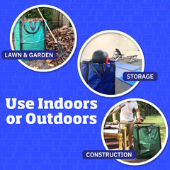 DURASACK Heavy Duty Yard Bag filled with yard waste