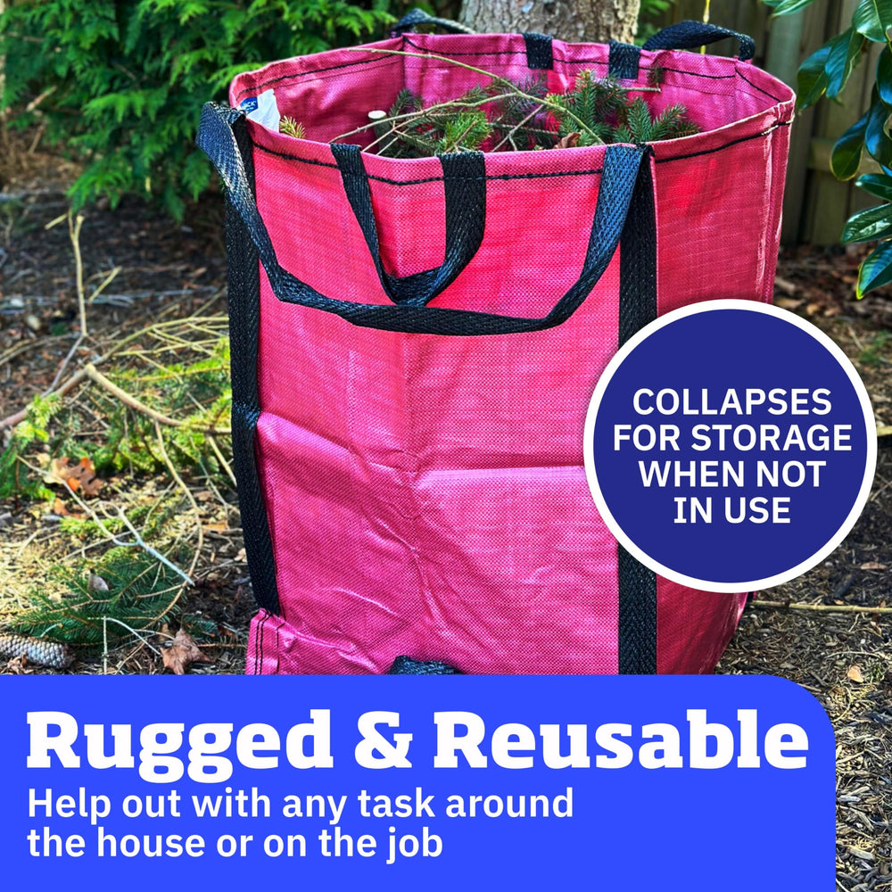 DURASACK Heavy Duty Yard Bags collapsed for storage